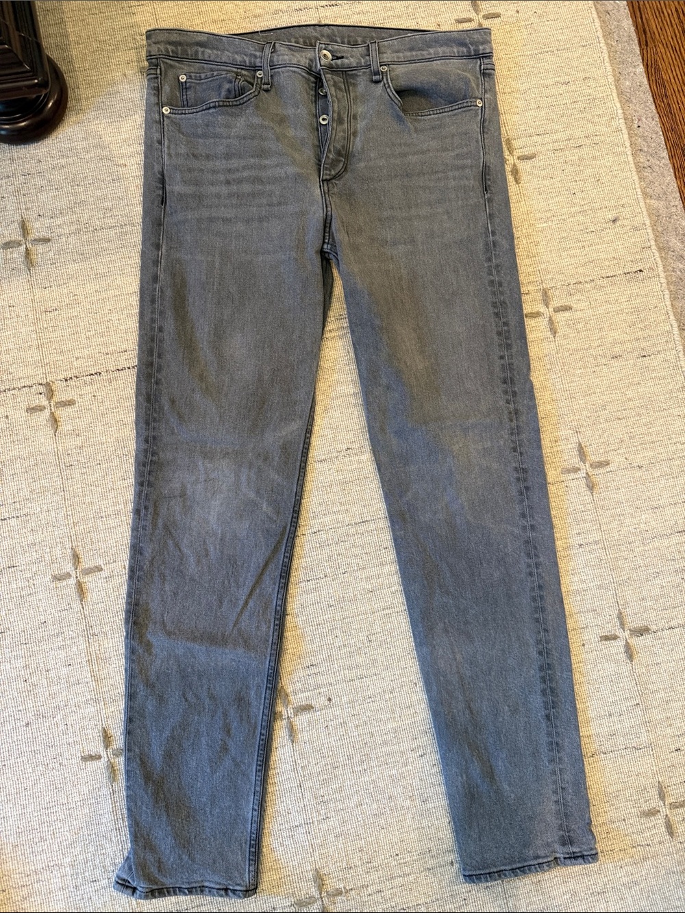 rag & bone Slim Straight Jeans in Washed Gray
